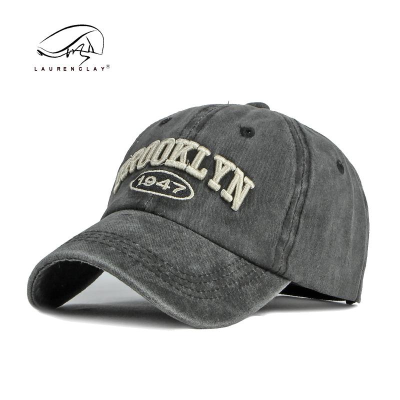 Washed and old cotton cap men and women spring and summer sunscreen sunshade three-dimensional embroidery letter baseball cap