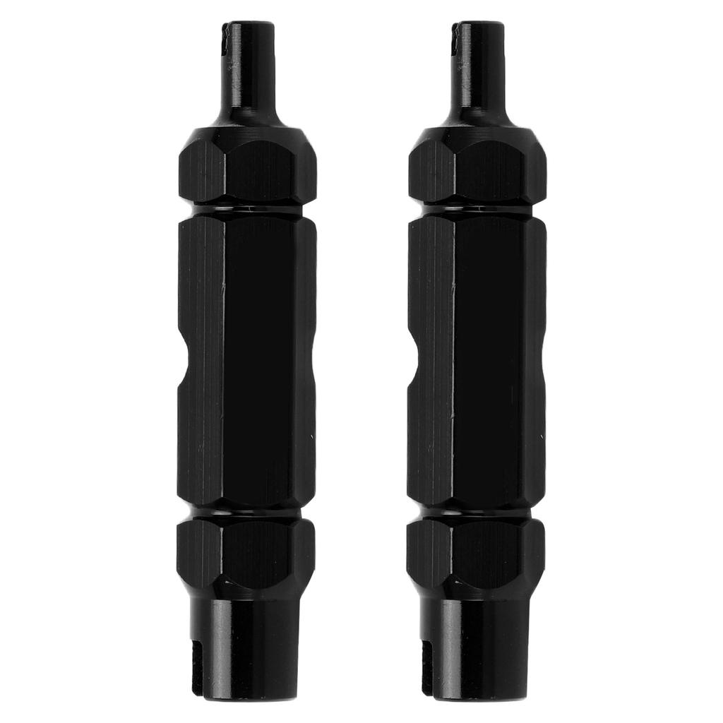 2pcs Bike American Valve Core Double Head French Valve Core Remover Wrench Repair ToolBlack