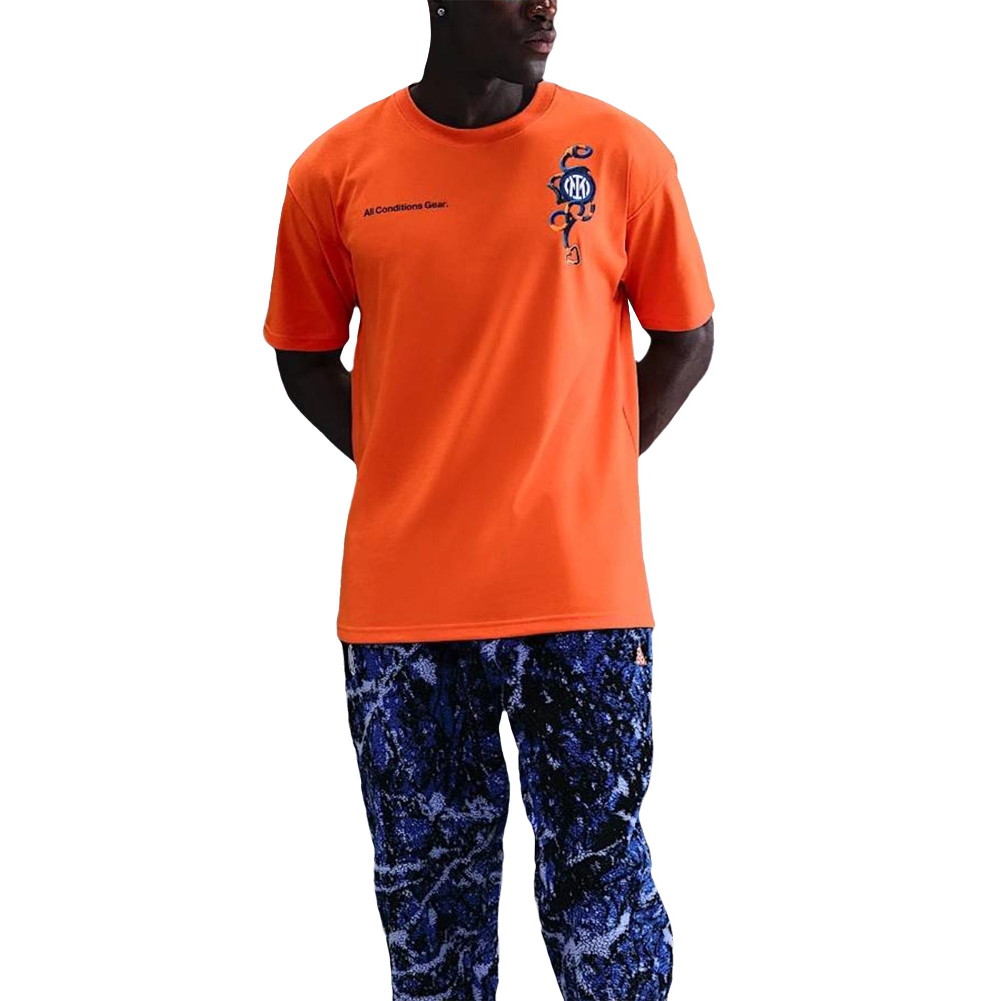 

Nike X Интер Милан Серия ACG Футболка с круглым вырезом с коротким рукавом Быстросохнущая Футбольная футболка Мужские Топы IF0513-819 XL