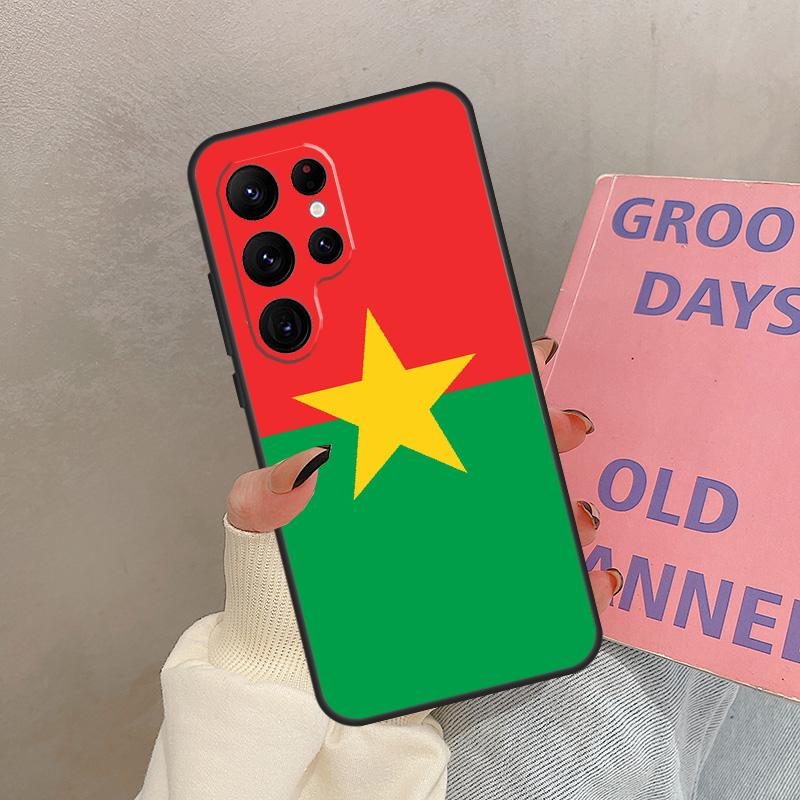 Burkina Faso Flagge Hülle Für Samsung Galaxy S25 Ultra S20 S21 S22 S24 S23 Ultra S9 S10 Plus S25 FE Abdeckung Coque