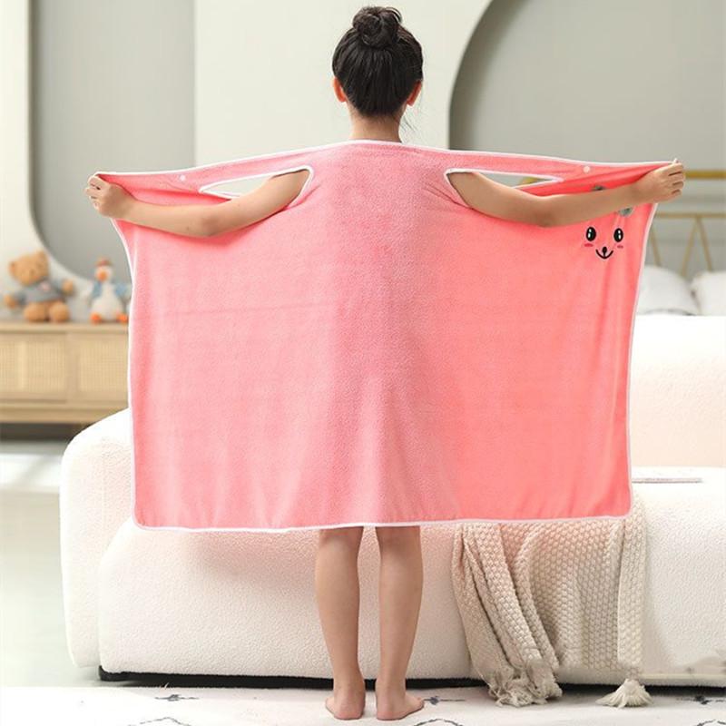 Premium Children'S Bath Towel High-End Children'S Slip Dress Soft Towel Bathrobe Absorbent Bathrobe For Children Ages 3 To 15