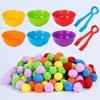 Montessori Educational Pom-Pom Toys for Children's Color Matching & Early Development