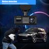 1 Set Car Video Recorder 3 Lenses Night Vision with Power Cable 150mAh USB2.0 DVR ABS Car Dash Cam Front Rear Video Recorder Car Supply