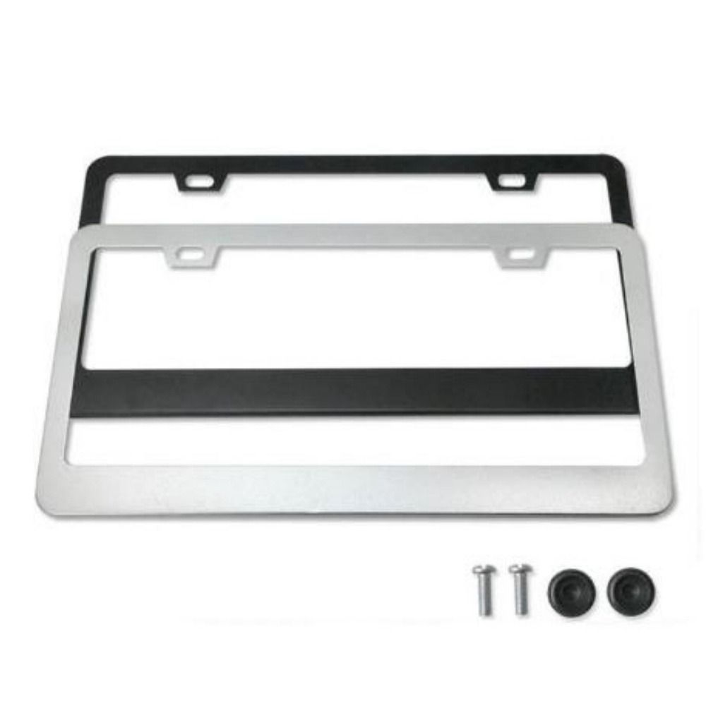 Stainless Steel Protecting License Plates Black/Silver License Plate Cover License Plate Holder