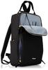 Prosperity Slim Business Backpack for Women, PTNK-02, Black, with Cowhide Leather and Nylon Design, Fits A4 and B4 Documents, and Fits Commuters.