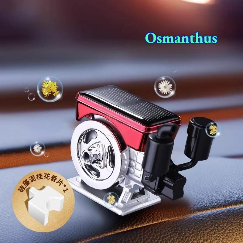 Car Diffuser Solar Powered Rotating Car Purifier Simulated Engine Portable -Kinetic Car Perfume Diffuser Molecular Heater