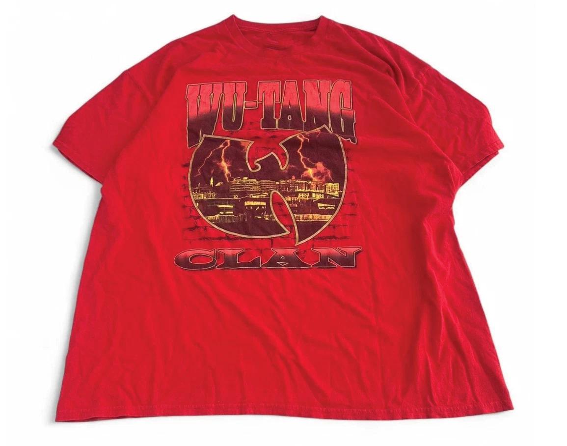 Wu-Tang Clan Wu Wear Красная футболка Y2K Винтажная уличная одежда Графическая футболка S-5XL S