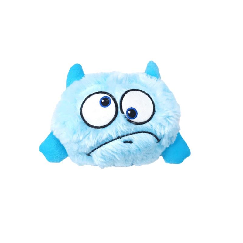 Durable Plush Dog Toy With Electric Bouncing And Sound Effects Wholesale Pet Toy Ball On Blue