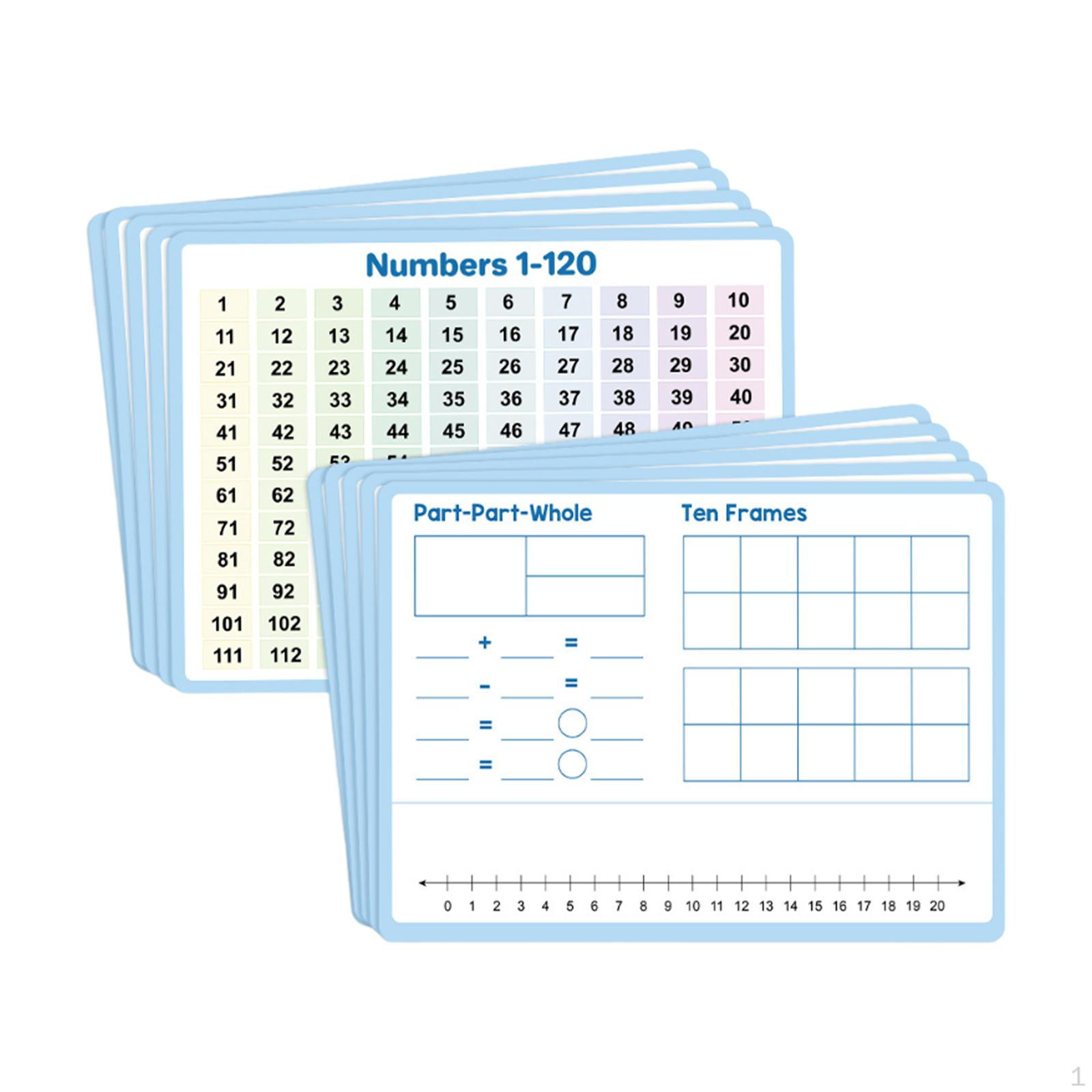 

10x Числовая прямая Математический плакат Практика Обучающие занятия Маленькая белая доска Сухостираемая