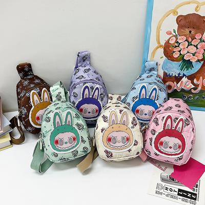 Children's Cute Cartoon Breast Bag Fashion Messenger Bag Casual Backpack Travel Small Breast Bag