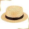Used [New] (Tanaka Hat) Karima (Karima) Porkpie Shape Wide Brim Hat 57.5cm (Porkpie Hat Boater Hat Crown Straw Hat Ribbon Straw Gentleman Ladies Hat
