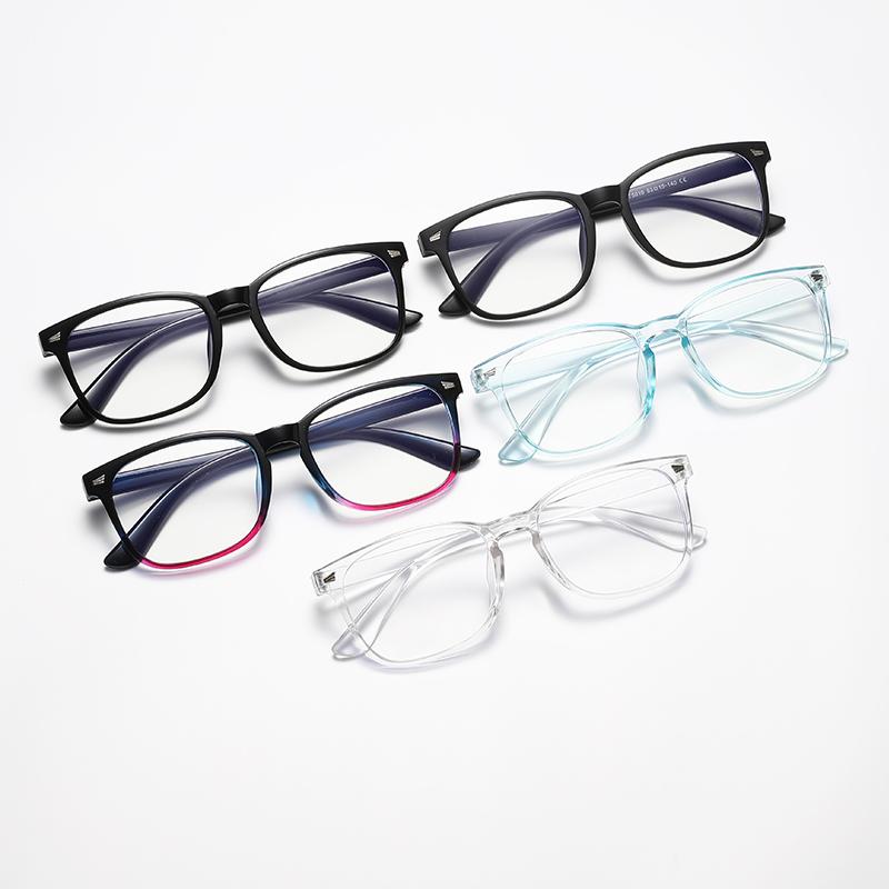 Latest Glasses Vintage Retro Eyeglasses Frame Women Square Frame Styles Trend Flat Eyeglasses Women Simple Anti Blue Rayweight Computer Eyewear