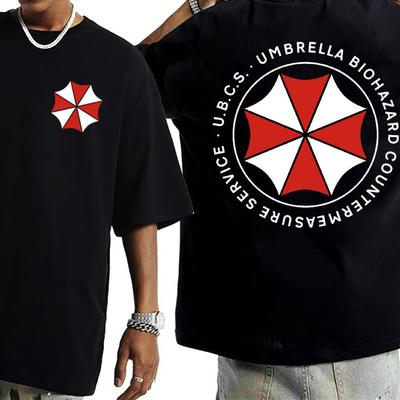 Umbrella Corporatio Logo Graphic T Shirt Resident Evil Clothing Tee Shirt Women Unisex Y2k Harajuku Oversized Cotton T-shirt Streetwear