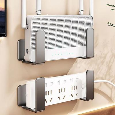 No Drill Wifi Placement Rack Carbon Steel Wall Support Bracket New Router Power Strip Holder
