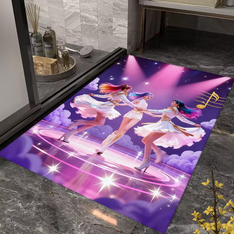 Harmony Motion: Musical Dance Celebration carpet floor mats printing Office chair cushion Christmas gifts Bathroom mat