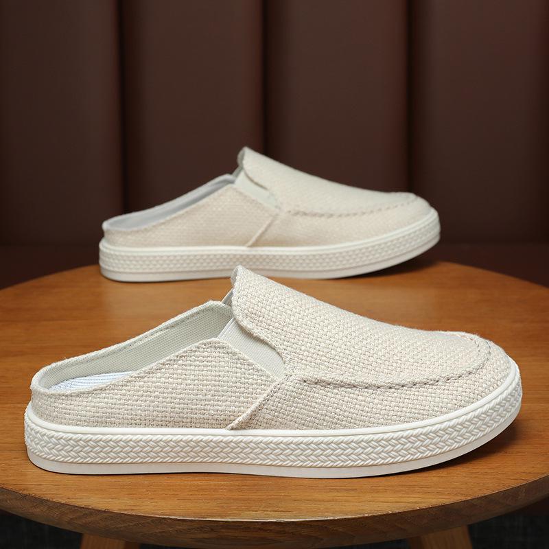 

Мужские повседневные летние туфли из парусины без застежек 42