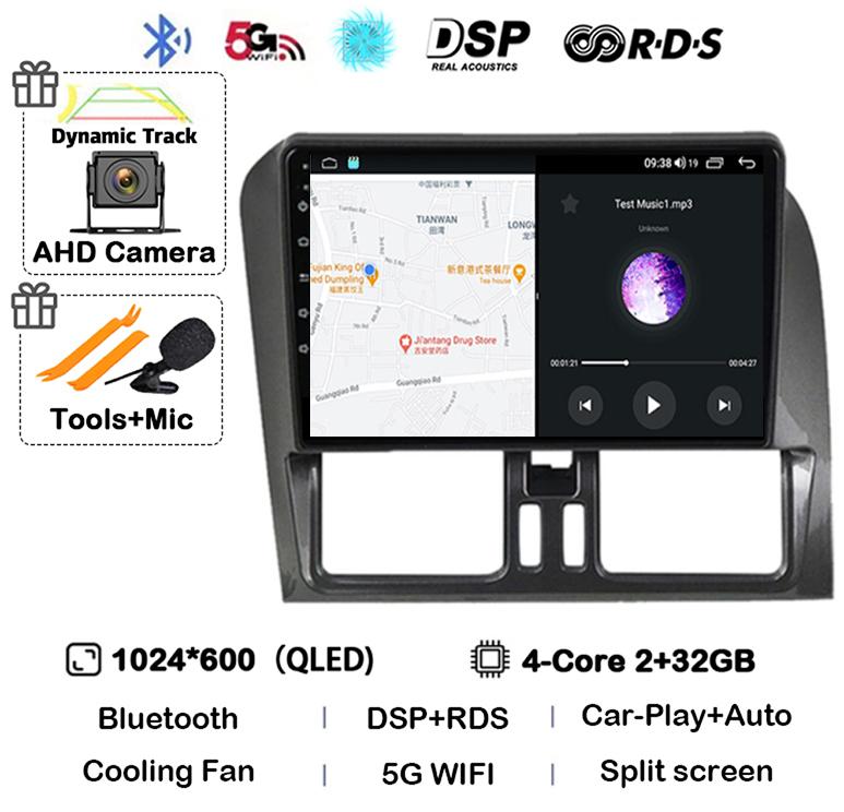 

Android 14 Carplay Auto для Volvo XC60 2009-2017 Автомобильное радио Мультимедиа GPS Навигация Видеоплеер Автомагнитола Стерео Головное Устройство DSP