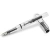 BUZZ COOL White Transparent Fountain Ink Pen With Ink Converter Pump | Clear Transparent Body Fountain Pen with Fine Nib