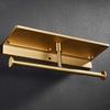 Golden Toilet Paper Holder, Bathroom Shelf, Hotel Paper Roll, Brass Toilet Paper Holder, Kitchen Bathroom Roll Paper Holder