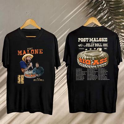 Maglietta Post Malone 2025 Big Ass Stadium Tour, Maglietta Post Malone e Jelly Roll