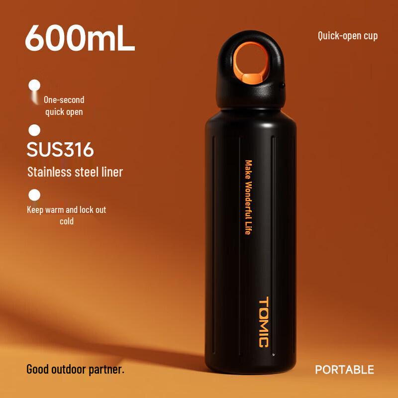 TOMIC Portable Stainless Steel Insulated Water Bottle