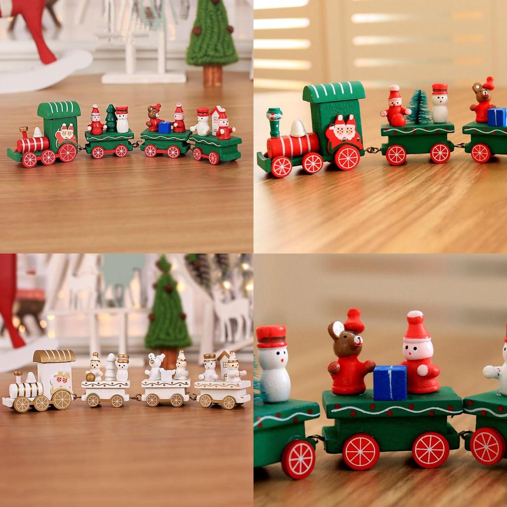 Affascinante Ornamento Treno di Natale in Legno Decorazione Festiva Perfetta per la Casa