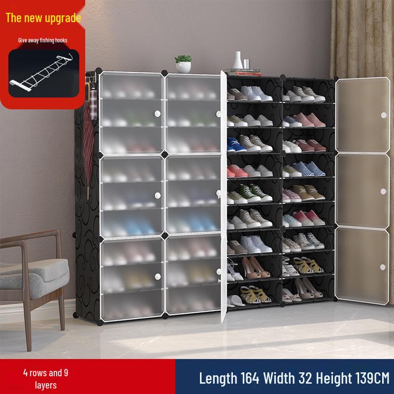 Foldable Multi-layer Shoe Rack: Vertical Wall-mounted Storage Cabinet for Students and Dorms