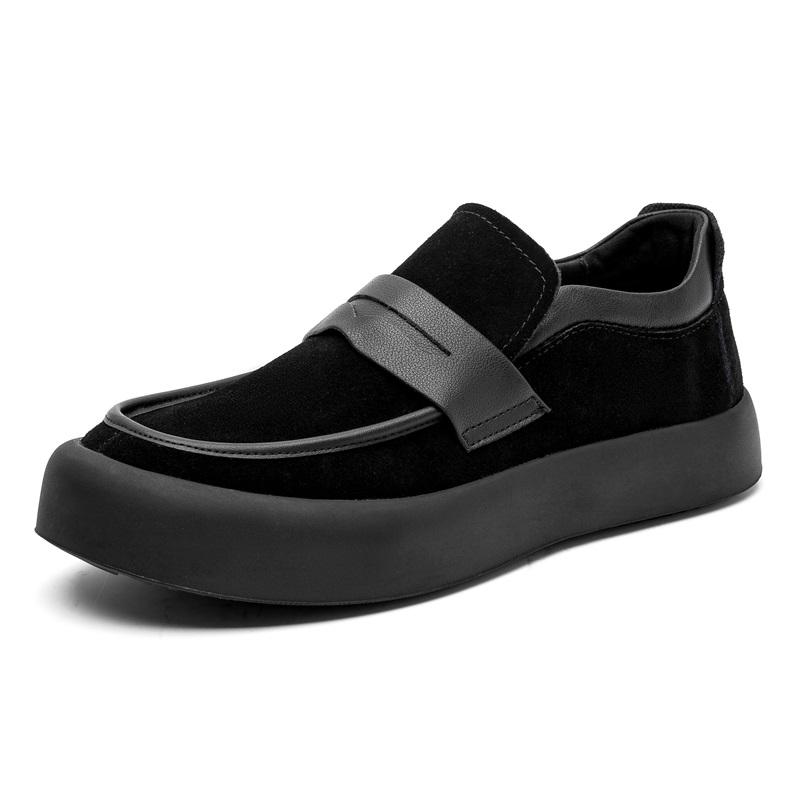 FashionEnglish Style Casual Shoes for Men's Conference Business Shoes Versatile Banquet Dress Shoes for Men's Genuine Leather Shoes