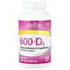 21st Century Sentry 600+D3 Calcium & Vitamin D3 Supplement, 400 Tablets