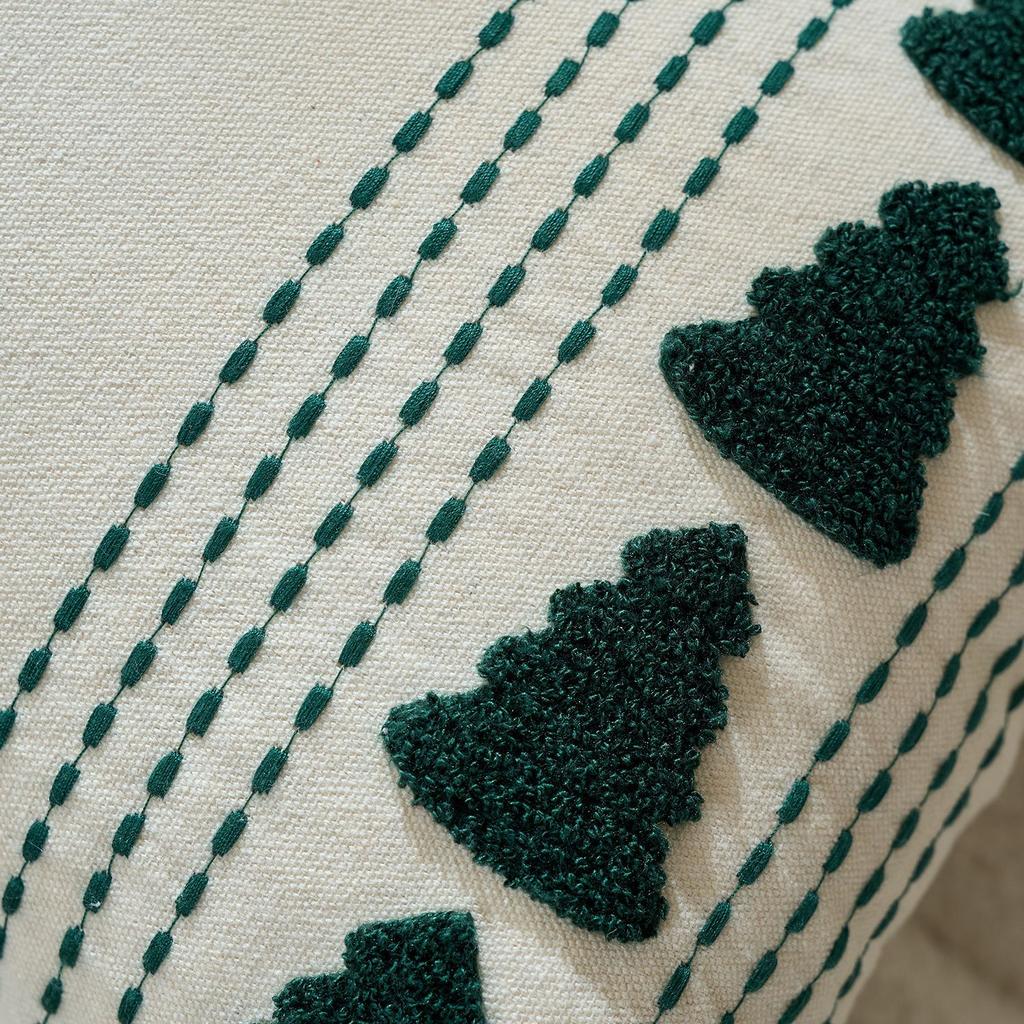 30x50cm Christmas Tree Embroidery Throw Pillowcase Cojines Cotton Linen Decor Sofa Cushion Cover Headboard Pillowcases