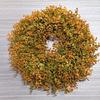 Autumn Orange Leaf Leaves Wreath for Front Door Farmhouse Decors Wall Hangings Indoor and Outdoor Use