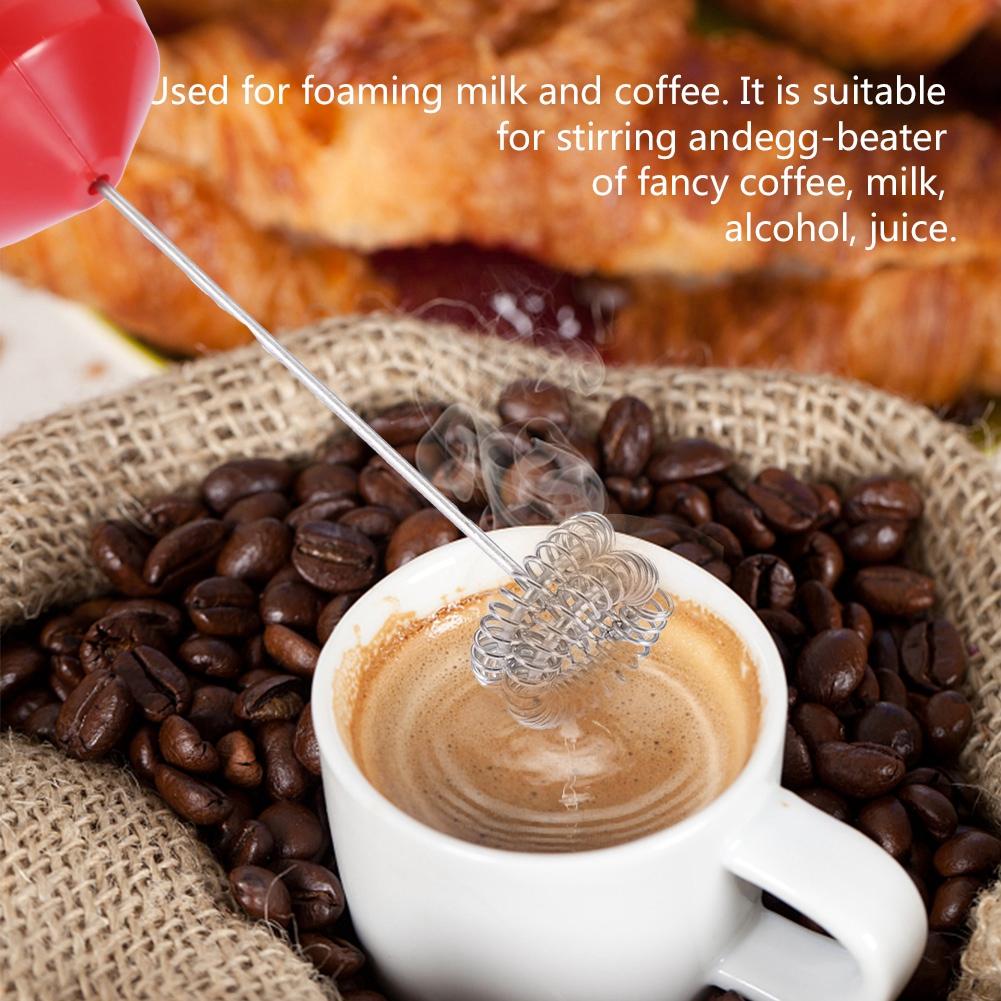 Handheld   Handheld Stainless Steel Electric Milk Coffee Frother Black
