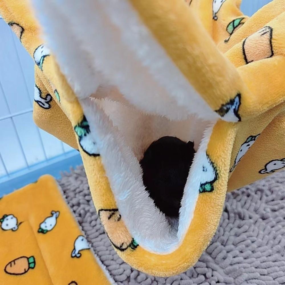 Warm Hanging Pet Hammock Winter Hamster Cage House Cozy Plush Nest Bed for Rat