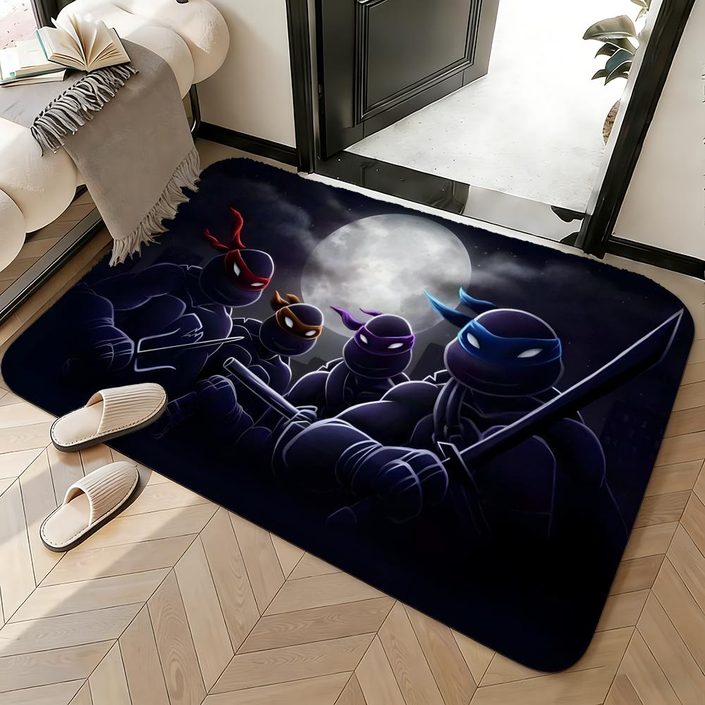 Soft Absorbent Non-Slip Rug Cartoon Teenage Mutant Ninja Turtles Floor Mat Home Decor Doormat Bedroom Floor Mat Shower Carpet