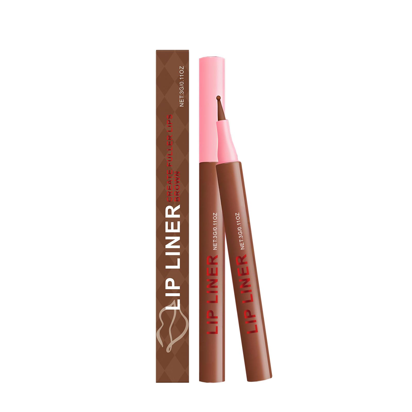 

AMZ Waterproof Lip Liner | Long-Lasting Matte Finish, Lip Line Definition, Water & Oil Resistant, Easy-to-Apply Makeup, Lip Crayon 3g коричневий