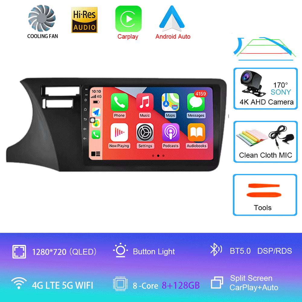 For Fit Honda City 2014 2015 2016 2017 Multimedia Stereo Android 14 Car Radio DVD Video Player Navigation GPS Left Hand Driving