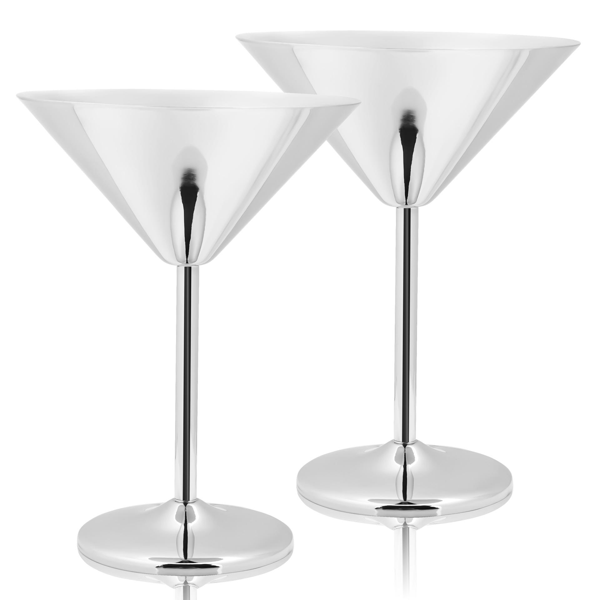 

304 Stainless Steel Cocktail Glass Mirror Design Easy Clean Martini Highball Cup 201-300ml