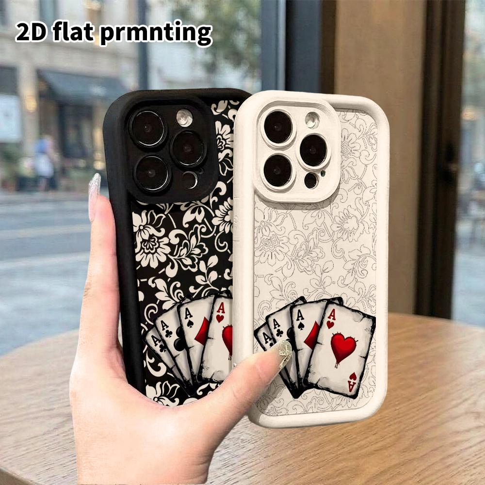 Phone Case: 2D flat design suitable for iPhone 18 17 16 15 14 13 Pro protective case, unisex, red heart, Christmas and Halloween gift