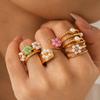 Pearl Ring Niche Design Hand Jewelry Titanium Steel Open Ring Women's Non-fading Flower Stainless Steel Ring
