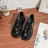 Small man thick-soled heightened single shoes wear high-end 2025 Korean version Mary Jane shoes women's campus style uniform leather shoes