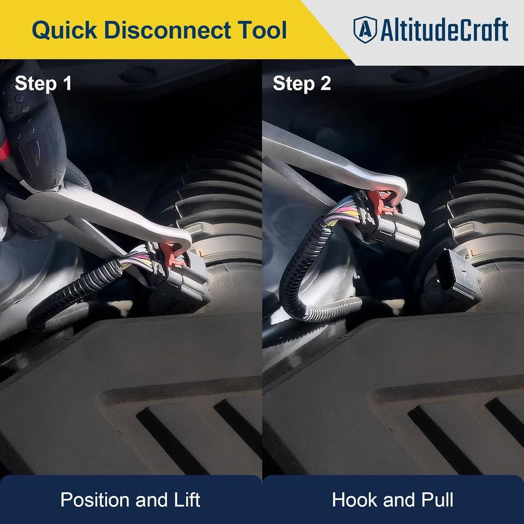 Electrical Disconnect Pliers 2-Piece Set, Includes Straight and 60° Angled Electric Disconnect Pliers for Automotive Connectors
