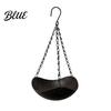 Realistic Wood Grain Bird Feeder Outdoor Feeder Garden Hanging 1 or 2 Wooden Texture Bowls Backyard for Wild Birds Patio Porch Decor