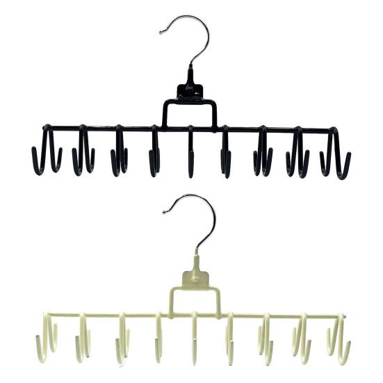 Hook Hanger 18 Multi-Hook Over Door Organizer Strong Load-Bearing Space-Saving Clothes Bags Towels Storage Rack