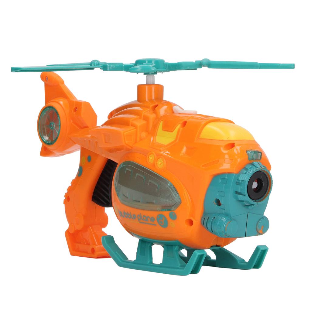 Bubble Blowing Toy Helicopter Shape Sound Light Battery Powered Automatic Bubble Making Toy