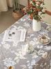 Față de masă American Country Retro cu margine din dantelă, pictură în ulei, pentru mese de cafea și de dining