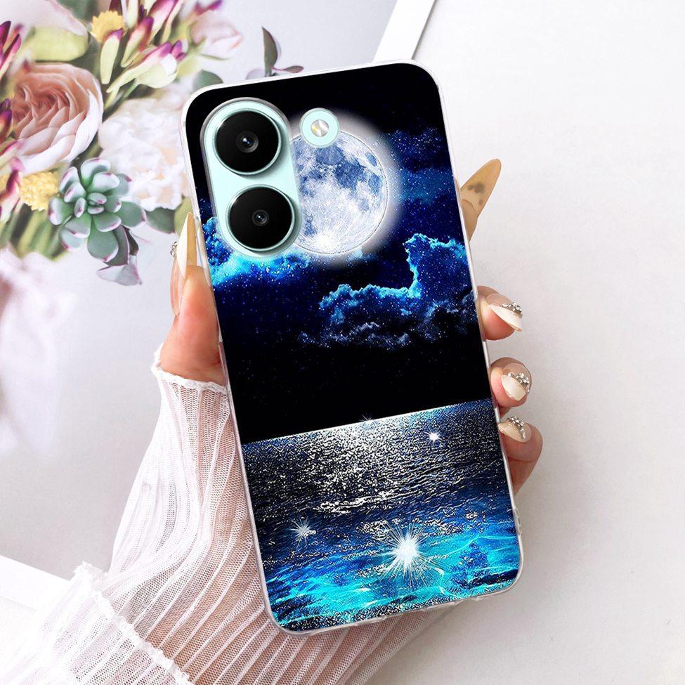 6.59'' Case For Xiaomi Poco X8 Pro 5G Cover Transparent Fashion Flowers Cute Cat Cool Painted Soft Casing 2511FPC34G