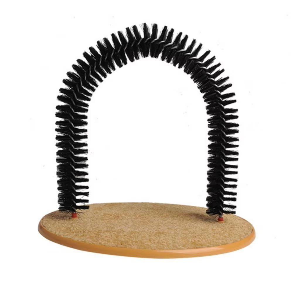 

Plastic Hair Brush Cat Scratching Toy with Scratching Pad Kittens Interactive Toys Indoor Cats чёрный