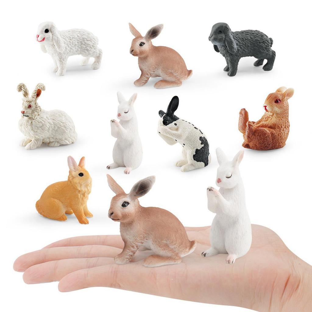 Cross-border Rabbit Model: Dwarf & Lop-eared Rabbit Face Wash and Sitting Pose Static Ornament Toy