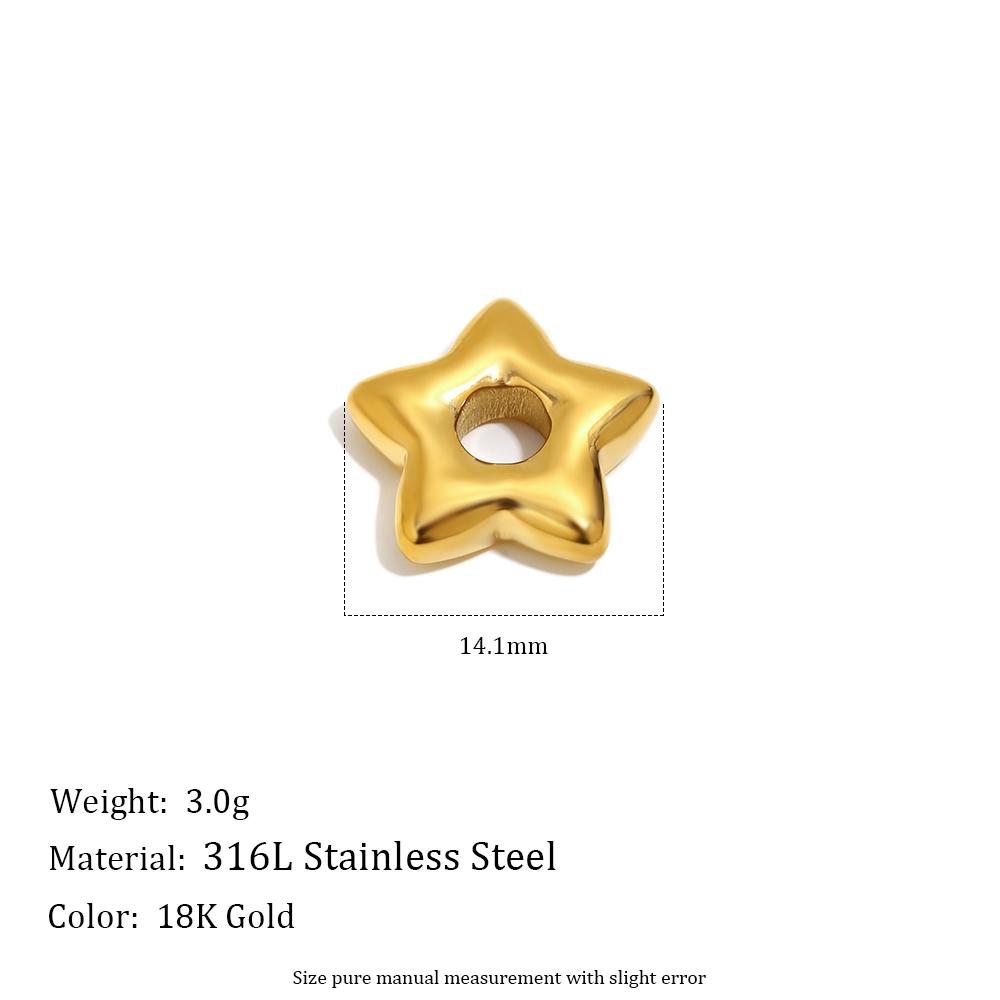 MamacitaSlay 316L Stainless Steel Hollow Heart Pendant Earrings Necklace DIY Accessories Waterproof 18K Gold Plated Jewelry Gift