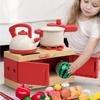Children's Pretend Kitchen Set: Cutting Veggies, Cooking, Rice, and Fruit for Boys & Girls - Simulation Utensils Included